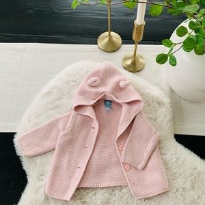 Baby gap pink bear sweater 3-6 months